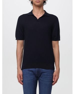 Corneliani Polo En Maille De Coton - Bleu