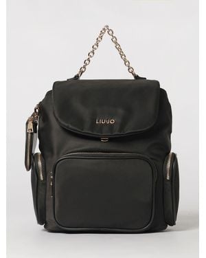 Liu Jo Fabric And Synthetic Leather Backpack - Black