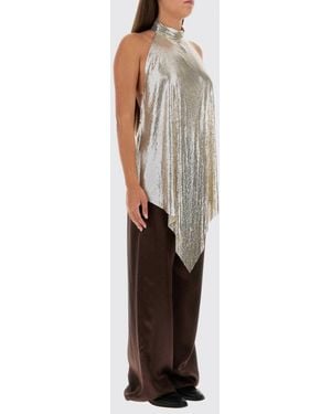 Stella McCartney Asymmetric Aluminium Halterneck Top With A Slim Fit - White
