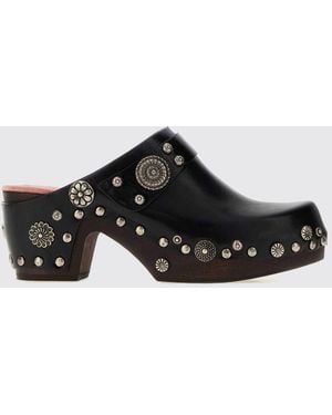 Chloé ChloÉ Talis Mules Aus Leder Mit Nieten Und Stickerei Im Ethno-Stil - Schwarz