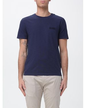 Dondup Cotton T-Shirt With Mini Logo - Blue