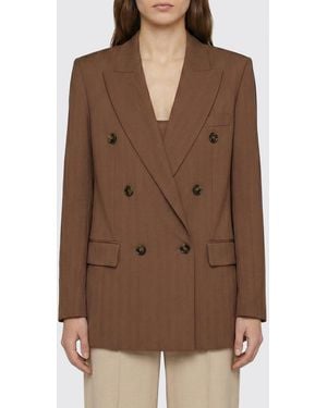 Stella McCartney Double-Breasted Viscose Blazer - Brown