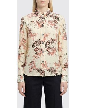 Paul Smith Viscose Shirt With Floral Print - Natural