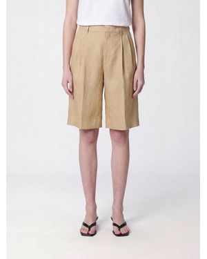 Tagliatore Maßgeschneiderte Leinen-Shorts Mit Hohem Bund Und Blumenmuster - Natur