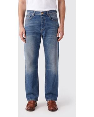 Golden Goose Skate Mid-Rise Straight-Leg Denim Jeans - Blue