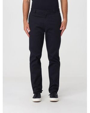 ARMANI EXCHANGE Stretch Cotton Chino Trousers With Zip And Button Closure - Blue
