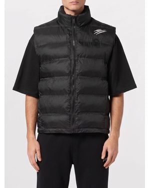 Philipp Plein Padded Nylon Vest - Black