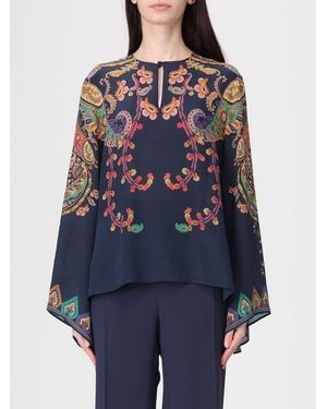 Etro Silk Blouse With Paisley Print - Blue
