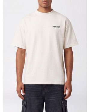 Represent T-Shirt À Col Rond En Coton Avec Logo Contrastant - Blanc
