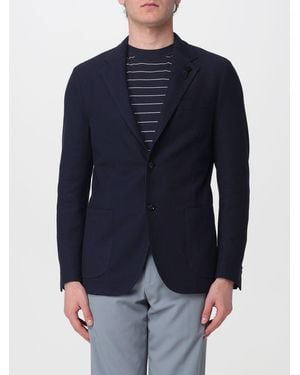 Lardini Single-Breasted Jersey Jacket - Blue