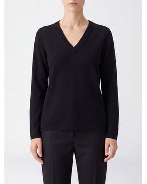 The Row V-Neck Jumper - Blue