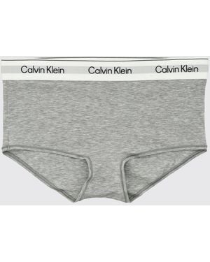 Calvin Klein Cotton Blend Logo Culottes - Grey