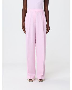 Fabiana Filippi Linen Blend Wide Leg Trousers - Pink