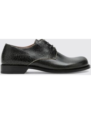 Loewe Campo Derby-Schuhe Aus Cracklé-Leder - Weiß