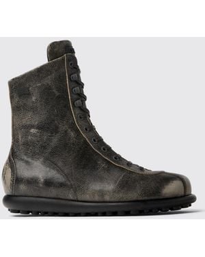 Camper Ariel Lace-Up Leather Boots - Black