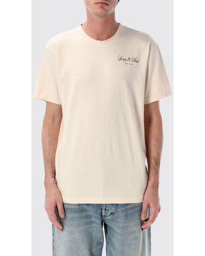 Sporty & Rich Sporty &Amp Rich Cotton Logo T-Shirt - Natural