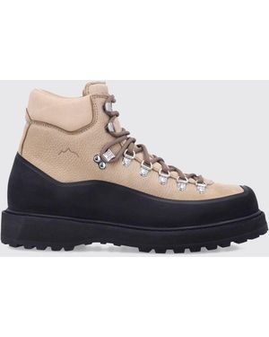 Diemme Roccia Vet Bicolour Nubuck Leather Hiking Boots With Padded Ankle - White