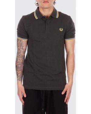 Fred Perry Polo De Algodón Con Logo - Negro