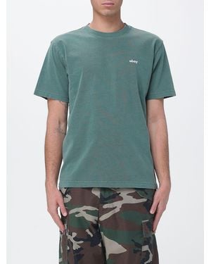 Obey Cotton T-Shirt With Logo - Green
