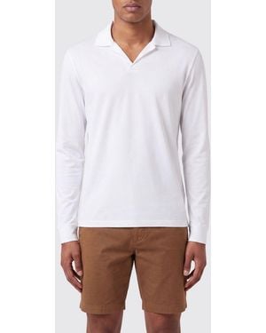 MC2 Saint Barth Polo De Manga Larga Henry De Algodón Elástico Y Corte Slim - Blanco