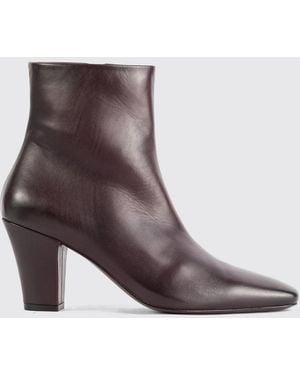 Marsèll Figura Smooth Leather Ankle Boots With Tapered Toe And Stiletto Heel - Brown