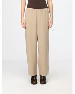 TOTEME Pantalones De Pernera Ancha En Viscosa Con Cintura Elástica - Neutro