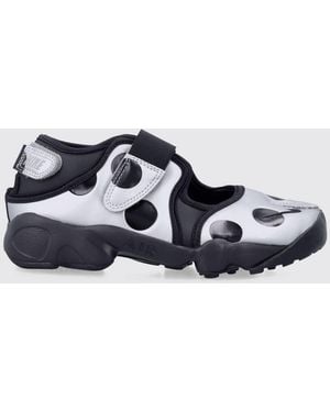 Nike Air Rift Polka Dot Print Sneakers With Cut-Out Tabi Toe Design - White
