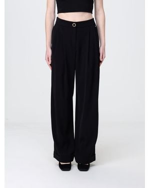 ARMANI EXCHANGE Crêpe Wide-Leg Trousers - Black