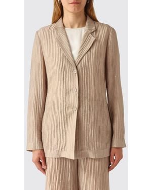 Emporio Armani Pleated Blazer - Natural