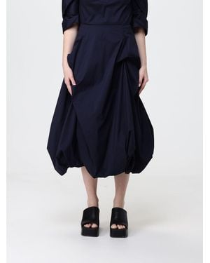 Liviana Conti Draped Midi Skirt - Blue