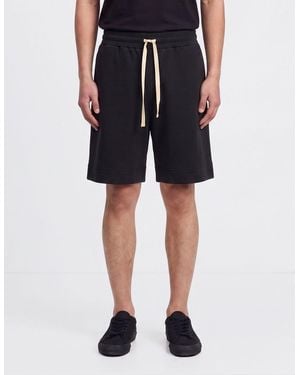 Jil Sander Pantalones Cortos De Jogging De Algodón Con Cintura Elástica Y Cordón - Azul