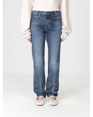 KHAITE Slim Fit Cotton Jeans - Blue