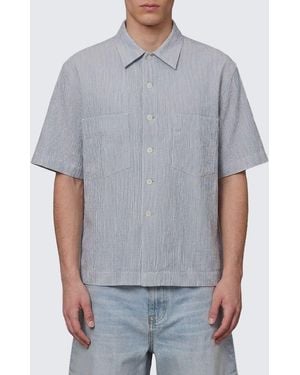 sunflower Striped Stretch Cotton Shirt - Grey