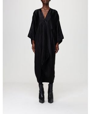 Rick Owens Cupro Kaftan Dress - Black