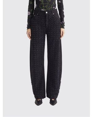 Stella McCartney Denim Jeans With Bouclé Inserts - Blue