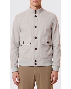 Rrd Velvet Bomber Jacket With High Neck And Patch Pockets - Natural