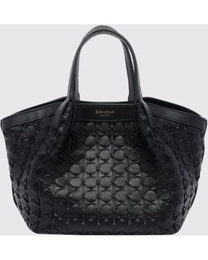 Serapian Secret Woven Leather Bag - Black