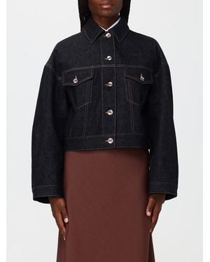 Brunello Cucinelli Kurze Jeansjacke Von Aus Baumwolldenim Mit Lockerer Passform - Blau