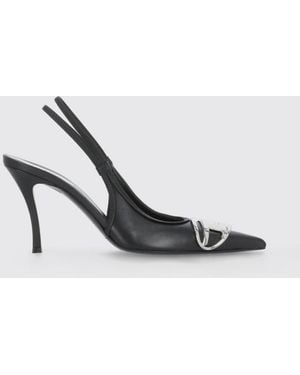 DIESEL D-Venus Leather Slingback - White