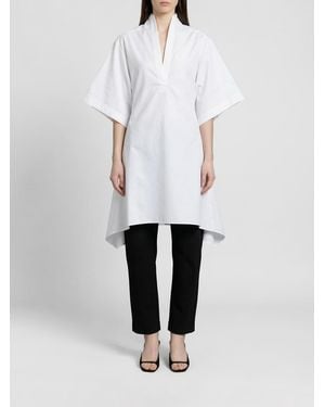 Jacquemus La Tunique Moisson Cotton Poplin Dress - White