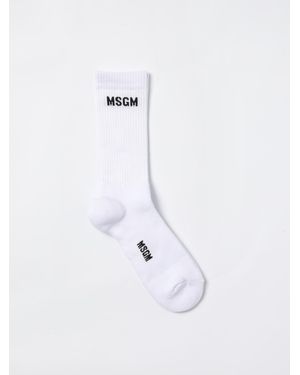 MSGM Logo Socks - White