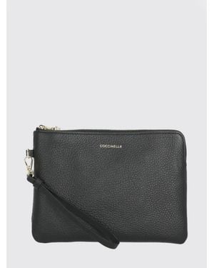 Coccinelle C-Me Softy Grained Leather Pouch - Grey
