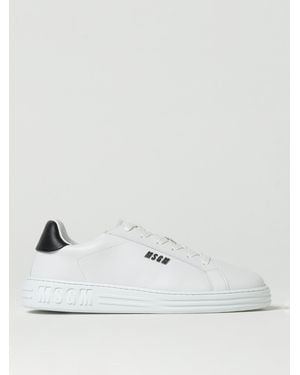 MSGM Lowtop Leather Trainers - White