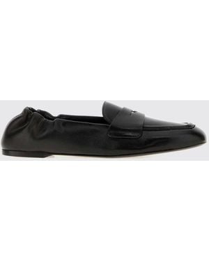 Stuart Weitzman Mocassins Slingback En Cuir Lisse À Bout Carré - Blanc