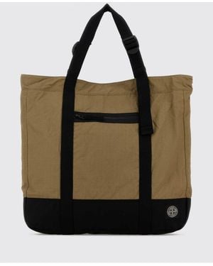 Stone Island Cotton Ripstop Tote Bag - Black