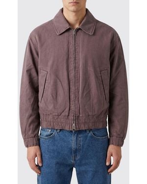 Our Legacy Cotton And Linen Bomber Jacket - Purple