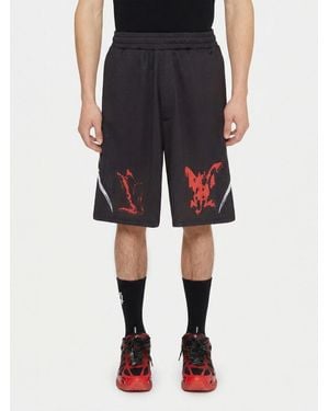 44 Label Group Printed Cotton Shorts - Black
