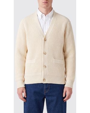 Sebago Cardigan Aus Wollmischung Mit V-Ausschnitt Und Aufgesetzten Taschen - Blau