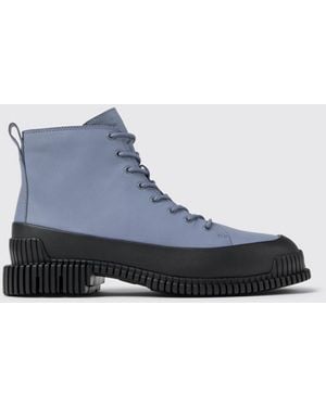 Camper Flat Ankle Boots - Blue