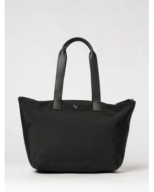Emporio Armani Bolso Tote De Poliéster Con Neceser Extraíble Y Logo Eagle - Negro